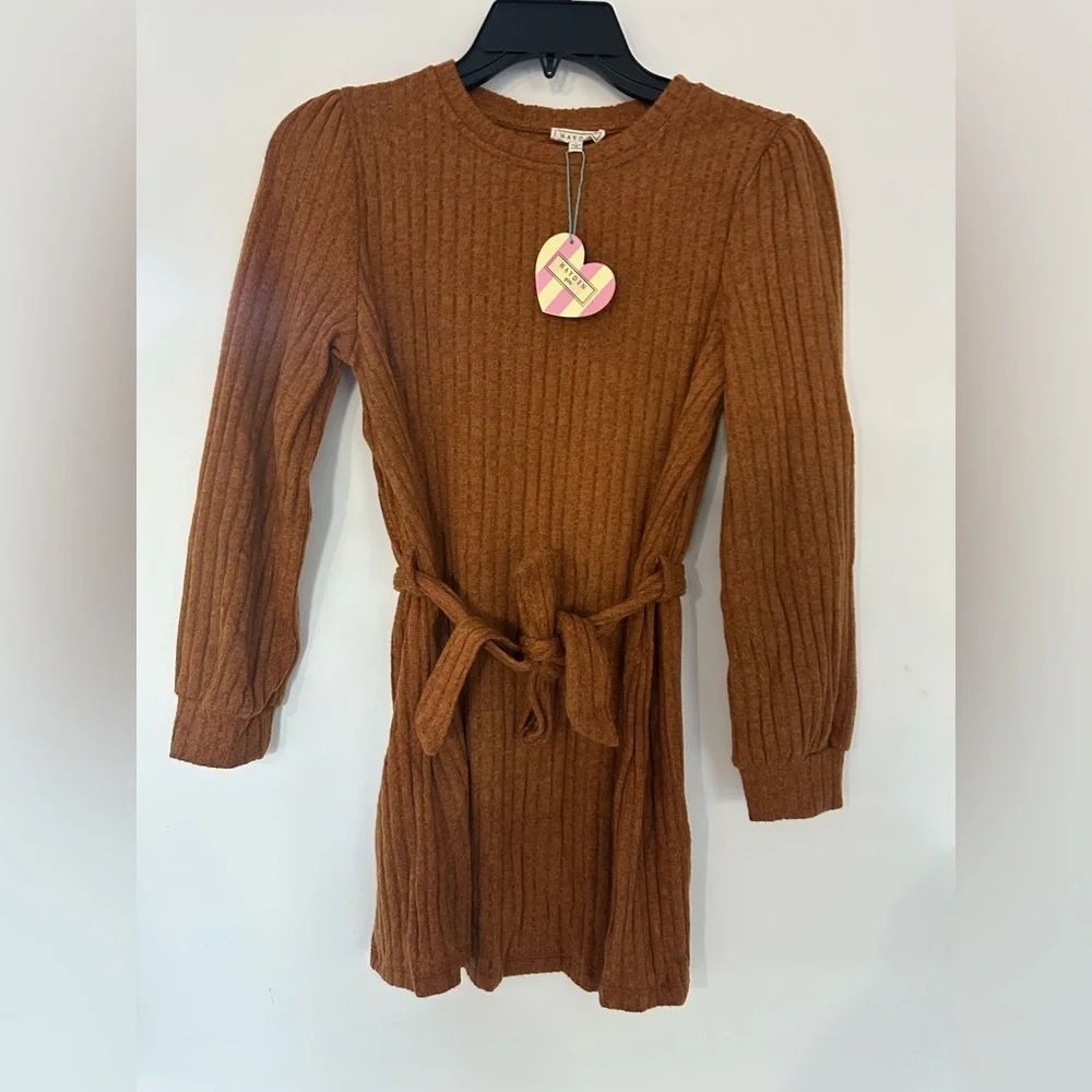 Hayden Tan Knit Kids Dress